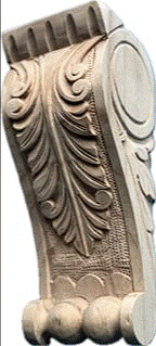 Large Hand Carved Pine Corbel #5